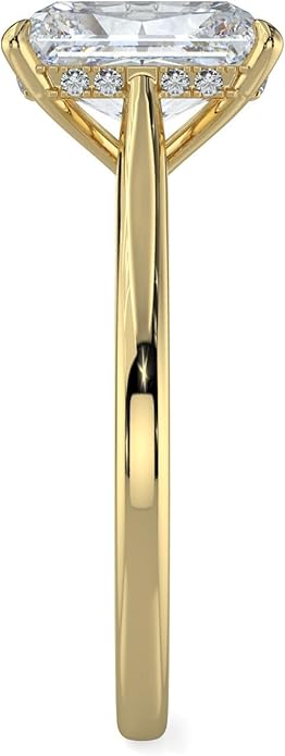 14K and 18K White Yellow and Rose Gold Lab Grown Diamond Solitaire Engagement Ring for Women, 4 Prong Rings for Wedding and Valentine Gift 1 to 2 Carat TW (Color E-F, Clarity VVS-VS)