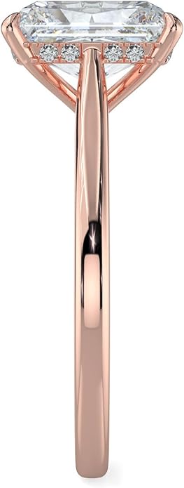 14K and 18K White Yellow and Rose Gold Lab Grown Diamond Solitaire Engagement Ring for Women, 4 Prong Rings for Wedding and Valentine Gift 1 to 2 Carat TW (Color E-F, Clarity VVS-VS)