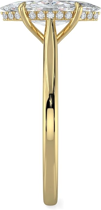 14K and 18K White Yellow and Rose Gold Lab Grown Diamond Solitaire Engagement Ring for Women, 4 Prong Rings for Wedding and Valentine Gift 1 to 2 Carat TW (Color E-F, Clarity VVS-VS)