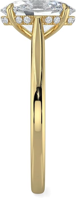 14K and 18K White Yellow and Rose Gold Lab Grown Diamond Solitaire Engagement Ring for Women, 4 Prong Rings for Wedding and Valentine Gift 1 to 2 Carat TW (Color E-F, Clarity VVS-VS)