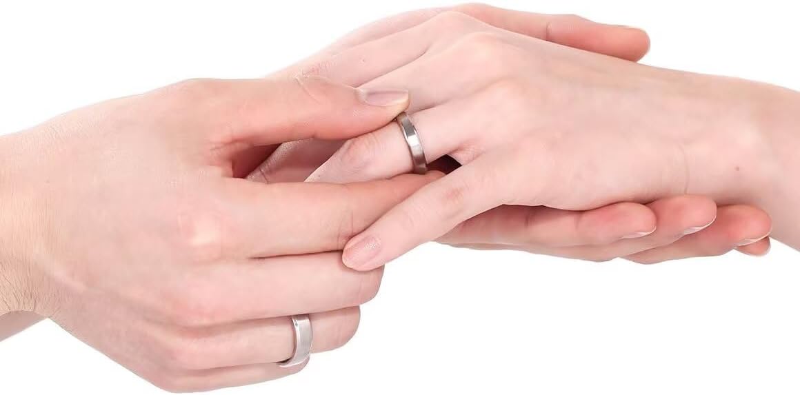 TIGRADE Titanium Rings 4MM 6MM 8MM 10MM Wedding Band in Comfort Fit Matte for Men Women Size 3-15