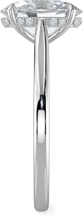 14K and 18K White Yellow and Rose Gold Lab Grown Diamond Solitaire Engagement Ring for Women, 4 Prong Rings for Wedding and Valentine Gift 1 to 2 Carat TW (Color E-F, Clarity VVS-VS)