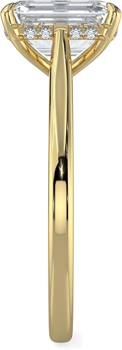 14K and 18K White Yellow and Rose Gold Lab Grown Diamond Solitaire Engagement Ring for Women, 4 Prong Rings for Wedding and Valentine Gift 1 to 2 Carat TW (Color E-F, Clarity VVS-VS)