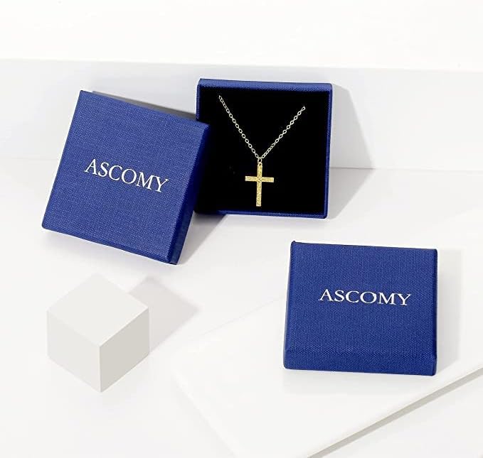 ASCOMY Layered Necklaces for Women Dainty Gold Necklace 14K Gold Plated Herringbone Necklace for Women Pearl Cross Necklace Paperclip Cuban Figaro Rope Satellite Chain Gold Choker Trendy Jewelry Gift