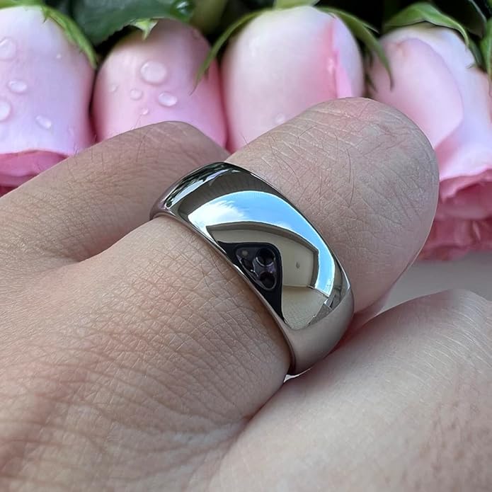 4mm 6mm 8mm 10mm Silver/Gold/White Tungsten Rings for Men Women Couple Fashion Jewelry Anniversary Engagement Wedding Bands Domed Polished I Love You Engraved Comfort Fit