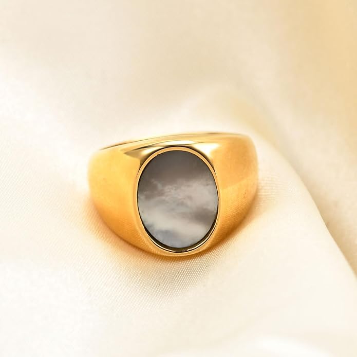 Stainless Steel Round Shape Classical Simple Plain Wedding Engagement Statement Pinky Band Signet Rings for Men Women Size 4-15