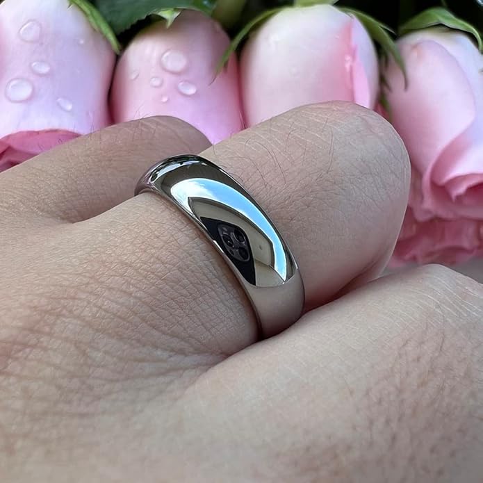 4mm 6mm 8mm 10mm Silver/Gold/White Tungsten Rings for Men Women Couple Fashion Jewelry Anniversary Engagement Wedding Bands Domed Polished I Love You Engraved Comfort Fit