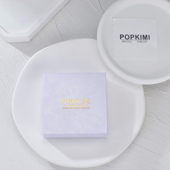 POPKIMI Sterling Silver Necklace Wolves/Elephants/Pandas/Penguins Pendant Necklace for Mom Daughter