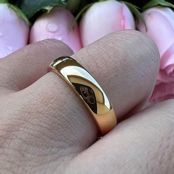 4mm 6mm 8mm 10mm Silver/Gold/White Tungsten Rings for Men Women Couple Fashion Jewelry Anniversary Engagement Wedding Bands Domed Polished I Love You Engraved Comfort Fit