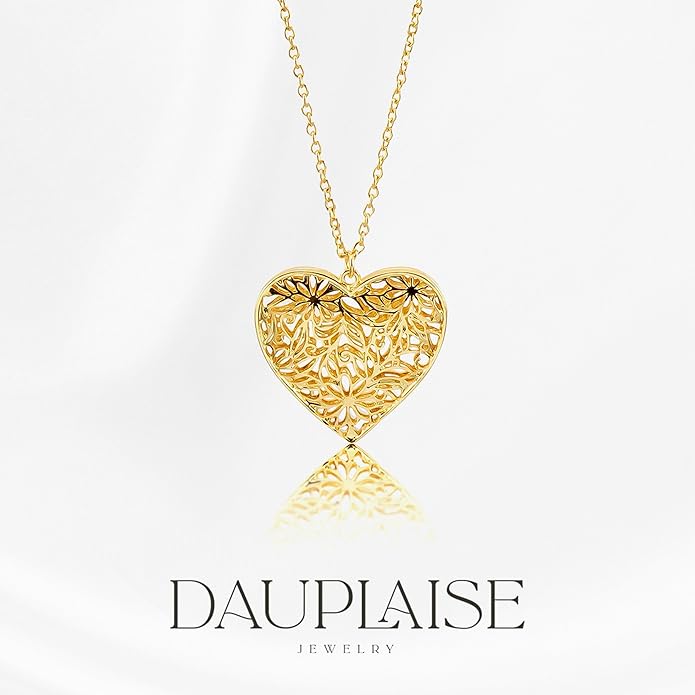 Jewelry Heart Pendant Necklace for Women, 18" Lightweight Chain, Gift-Ready, Elegant and Versatile Design