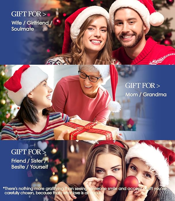 Beam & Bask Rose Flower Heart Moissanite Necklaces for Wife, S925 Silver Pendant for Women, 18K Gold Plated Jewelry for Her Girlfriend Mom for Anniversary Birthday