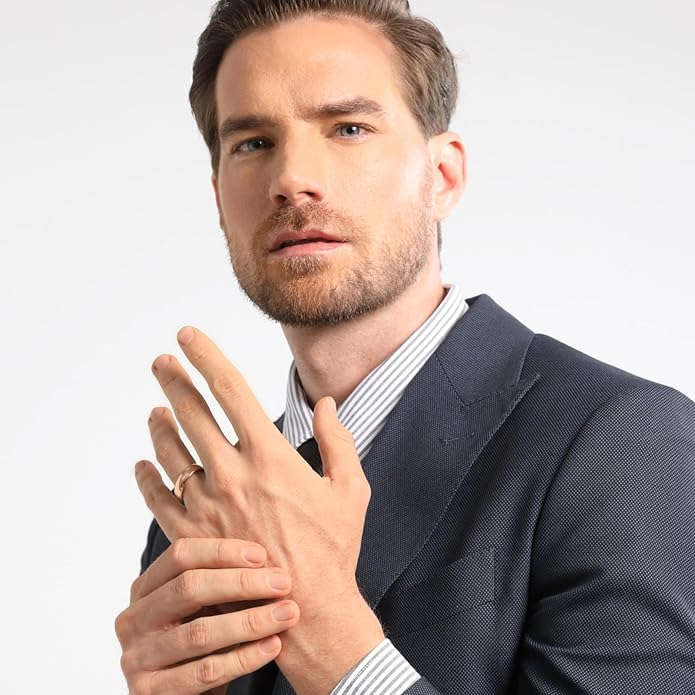 TRUMIUM 2mm 4mm 6mm 8mm Tungsten Wedding Band Ring for Men Women Gold/Rose Gold/Silver Domed High Polish Comfort Fit 4-15