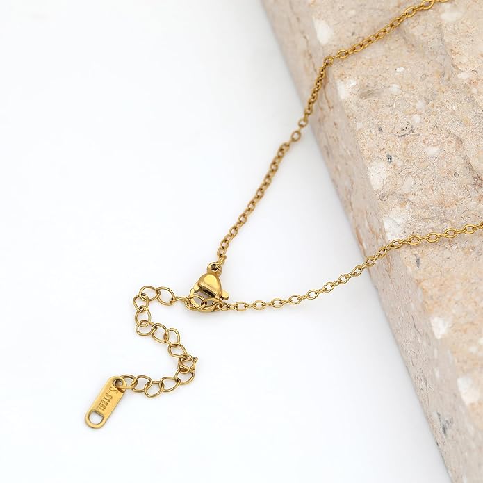 Charm Necklace for Women Gold Evil Eye Sun Moon Flower Coin Pendant Necklace Dainty Paperclip Chain Vintage Luck Amulet Choker Necklaces Celestial Jewelry Gift