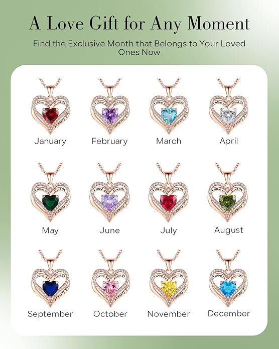 S925 Sterling Silver Necklace for Women, Wife Jewelry Rose Gold, Mom Birthday Valentines Mothers Day Gifts, Girlfriend Necklaces, Daughter Heart Jewel, Anniversary for Her
