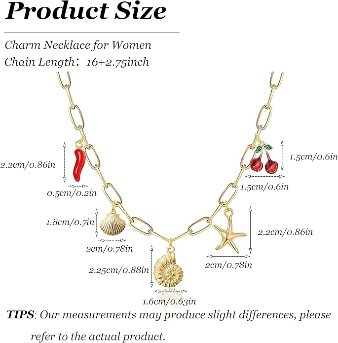 Choistily Charm Necklace Dainty Gold Western Outfit Beach Jewelry for Women Trendy Cowgirl Accessories for Women Gold Bow Sea Shell Pendant Necklace Preppy Stuff Summer Jewelry 2025