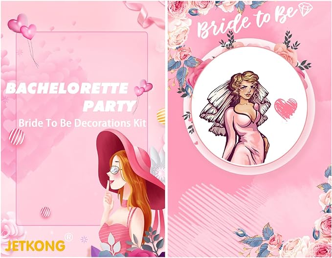 JETKONG 3 Pcs Bachelorette Party Decorations Bridal Shower Crown, Bride to Be Sash&Veil for Women Bachelorette Party Gifts, Bachelorette Party Supplies, Gifts, Favors (Silver)