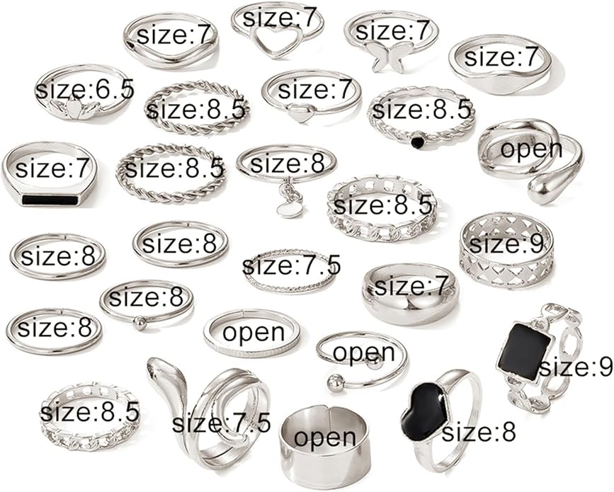 IFKM 51 Pcs Gold Knuckle Rings Set For Women Girls Vintage Stackable Joint Finger Midi Rings Dainty Cubic Zirconia Crystal Simple Twist Hollow Cute Rings Pack Jewelry Gift