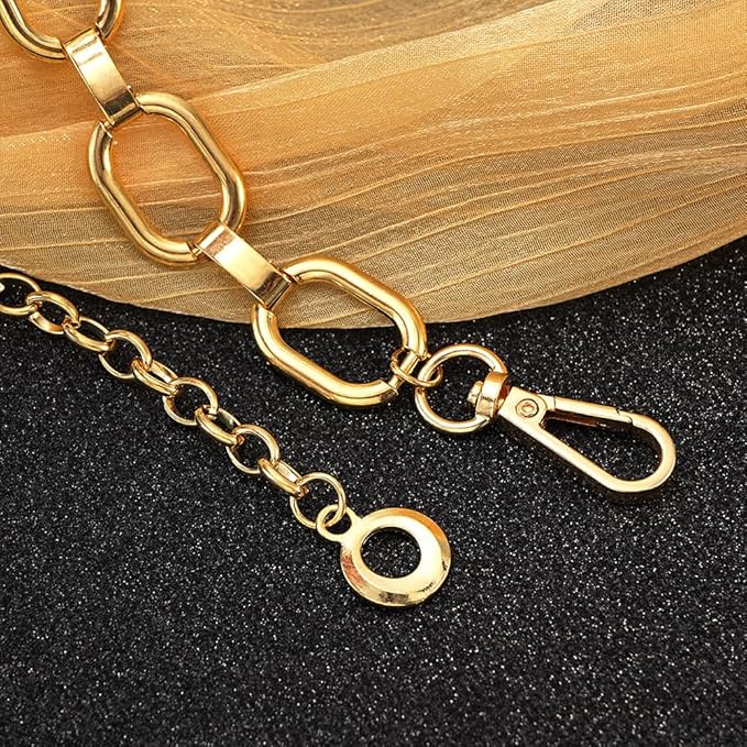 Women's Chain Belt Metal Waist Belt Chunky Belly Link Belt