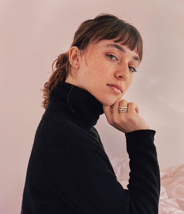 TLY Stackable Gold Rings for Women Non Tarnish 18K Gold Plated Interlocking Ring Stack Set Gold Silver Mixed Metal Statement Rings Dainty Cubic Zirconia CZ Fashion Connected Band Thumb Ring Size 4-11 Jewelry Gift for Women