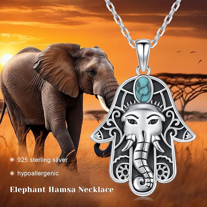 Hamsa Necklace 925 Sterling Silver Evil Eye/Lotus Flower/Star of David/Chai/Yin Yang Hamsa Hand Pendant Jewelry Hand of Fatima Gifts for Women