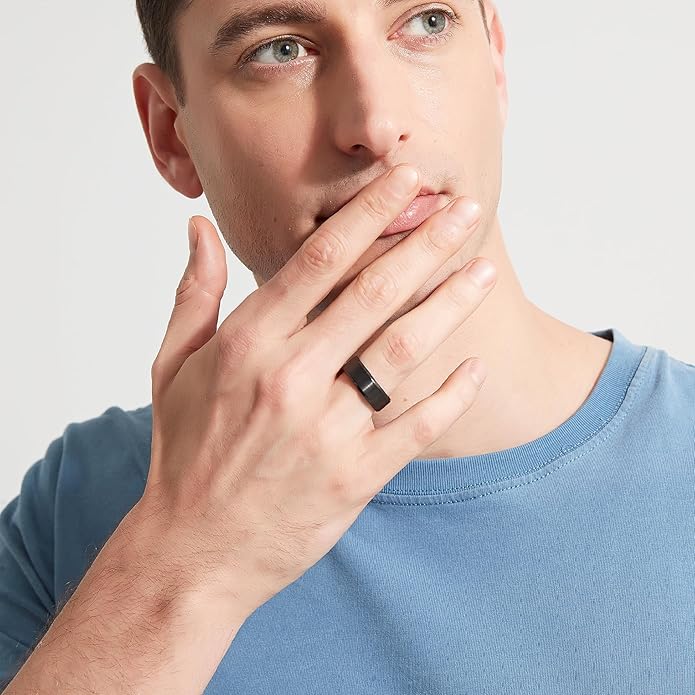 TIGRADE Titanium Rings 4MM 6MM 8MM 10MM Wedding Band in Comfort Fit Matte for Men Women Size 3-15