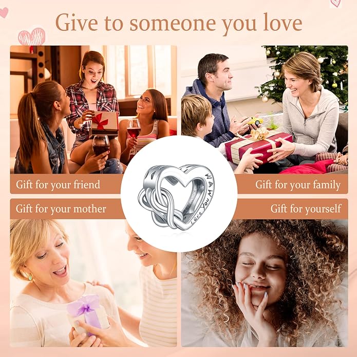 Annmors Charms for Bracelets Family Animal Safety Chains Nature Dangle for Women Bracelets & Necklace Pendant