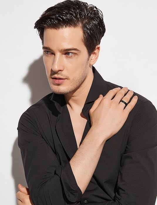 Greenpod 2mm 4mm 6mm Tungsten Wedding Bands Ring for Women Men Rose Gold/Silver/Gold/Black Polished Slim Engagement Promise Rings Comfort Fit Size 4-13