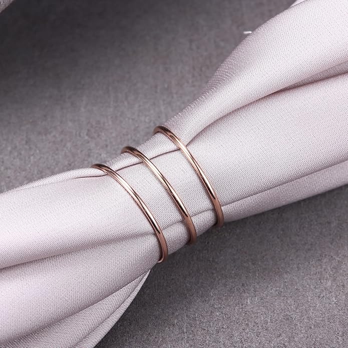 LOYALLOOK 3pcs 1mm Stainless Steel Women's Plain Band Knuckle Stacking Midi Rings Comfort Fit Silver/Gold/Rose Tone