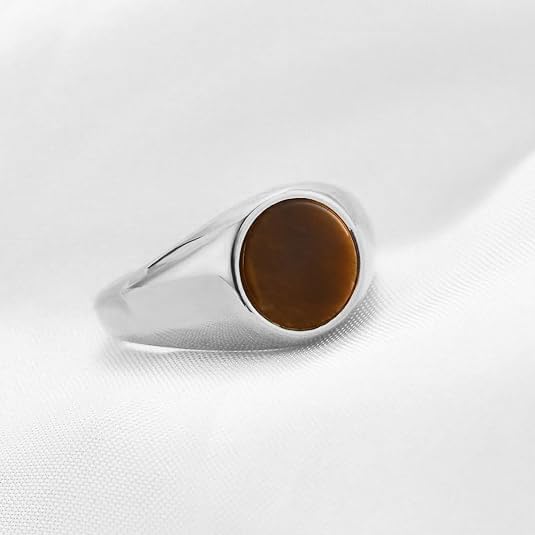 Stainless Steel Round Shape Classical Simple Plain Wedding Engagement Statement Pinky Band Signet Rings for Men Women Size 4-15