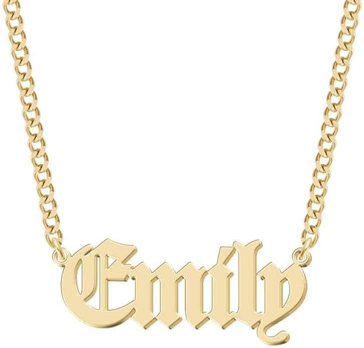 Personalized Name Necklace | Sterling Silver/Stainless Steel | 14 Fonts, 4 Colors, 5 Chains | Tarnish-Free, Handmade Gift for Women: Mom, Daughter, Sister | Ideal for Birthday, Mother's Day,Christmas