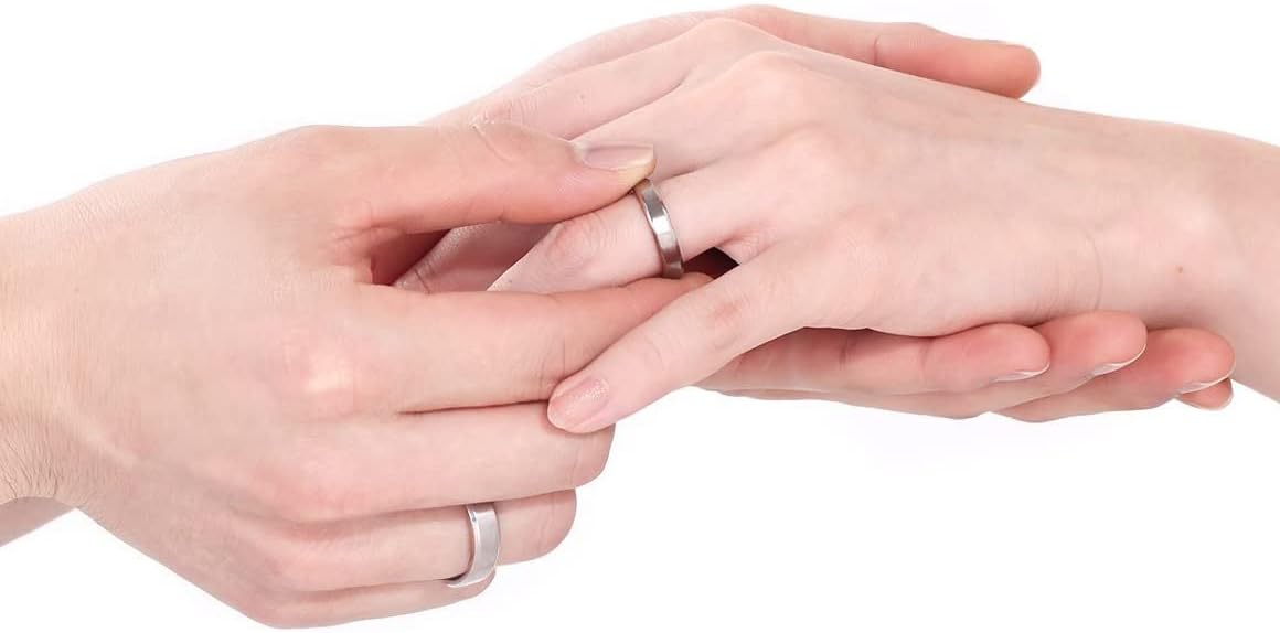 TIGRADE Titanium Rings 4MM 6MM 8MM 10MM Wedding Band in Comfort Fit Matte for Men Women Size 3-15