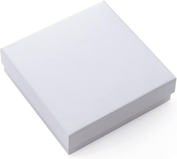 GEFTOL Jewelry Gift Boxes 20 Pack 3.5x3.5x1 Inch Cardboard Jewelry Boxes,Small Gift Boxes for Jewelry Earrings Necklaces Handmade Bangles Bracelets(White)