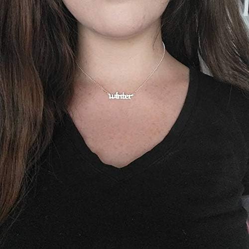 Personalized Name Necklace | Sterling Silver/Stainless Steel | 14 Fonts, 4 Colors, 5 Chains | Tarnish-Free, Handmade Gift for Women: Mom, Daughter, Sister | Ideal for Birthday, Mother's Day,Christmas