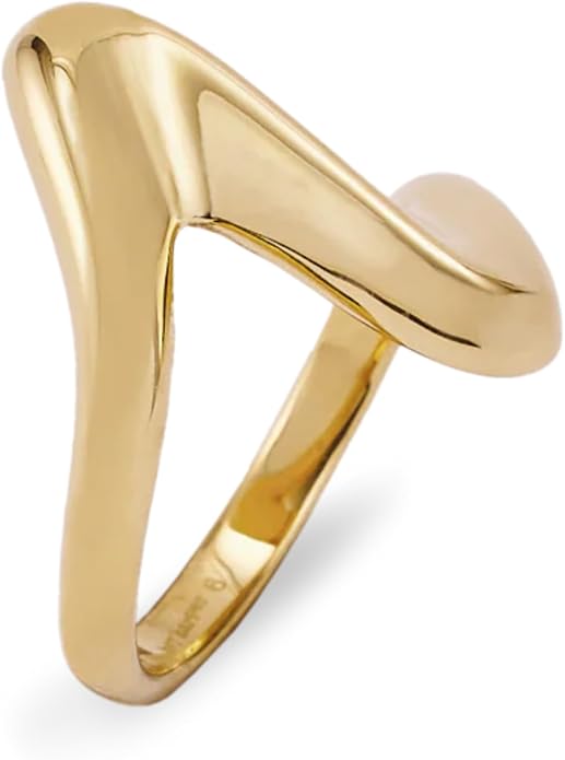 Hey Harper Gold Ring for Women - Gold Plated Stacking Waterproof & Sweatproof Jewerly Ring - Everday Non Tarnish Cute Fashion Circle Rings