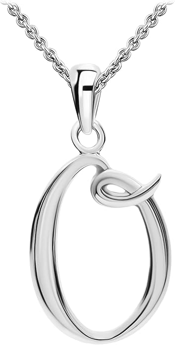 SEA OF ICE Letter Initial Necklace, Alphabet Letter Pendant Necklace, Sterling Silver, Gold, Rose Gold Necklace for Women, Elegant Initial Necklaces, Personalized Custom Women's Necklaces