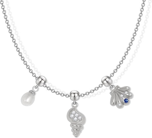 Summer Holiday Necklace,Dainty Chain, Charm Necklace For Women,Cute Cat Charm,Natural Pearls,18k Gold Plated,Choose Your Favorite Charm, Change Easily