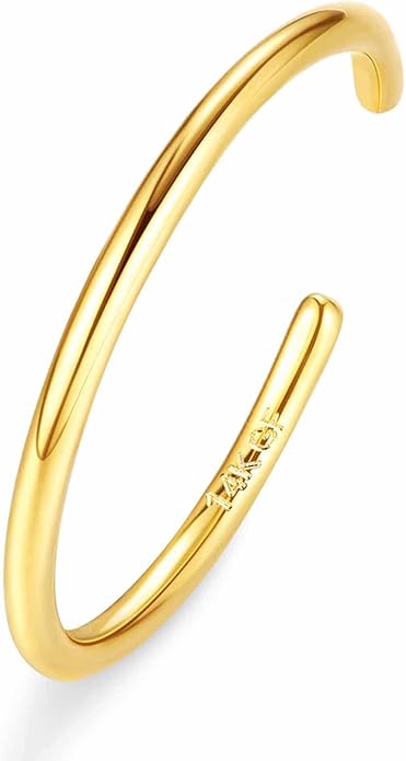 HAIAISO 14k Gold Filled Toe Rings Adjustable Toe Ring for Women Thin Toe Rings Open Band Toe Ring Summer Beach Foot Jewelry Set