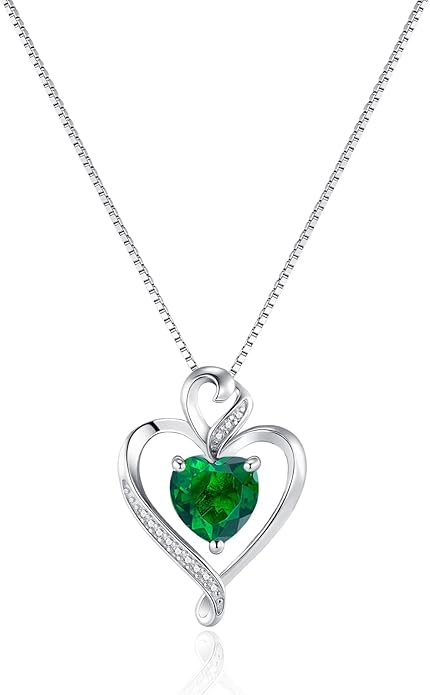 Heart Necklaces for Women 925 Sterling Silver Pendant Necklace Rose Gold Plated White Gold/14K Gold Plated Love Necklace for Her Girlfriend Wife Valentines Day Birthday Women Jewelry 18"+2"