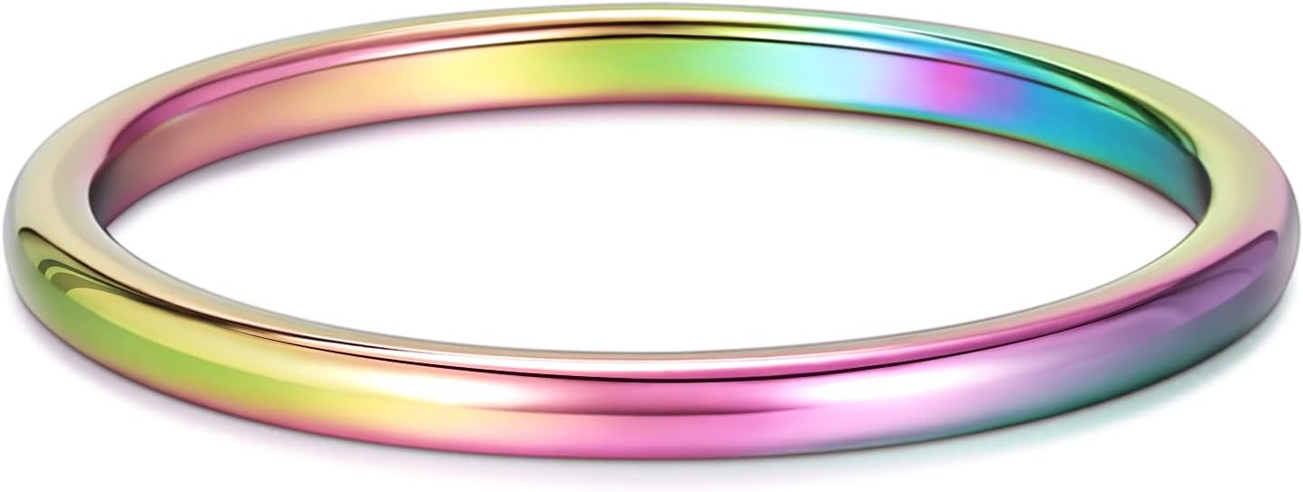 TRUMIUM 2mm 4mm 6mm 8mm Tungsten Wedding Band Ring for Men Women Gold/Rose Gold/Silver Domed High Polish Comfort Fit 4-15