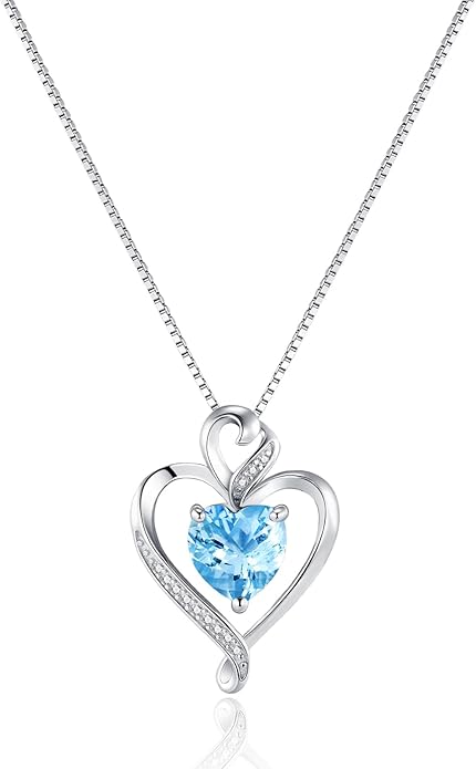 Heart Necklaces for Women 925 Sterling Silver Pendant Necklace Rose Gold Plated White Gold/14K Gold Plated Love Necklace for Her Girlfriend Wife Valentines Day Birthday Women Jewelry 18"+2"