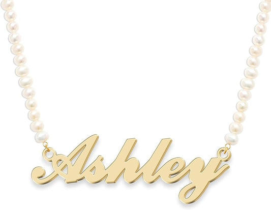 Personalized Name Necklace | Sterling Silver/Stainless Steel | 14 Fonts, 4 Colors, 5 Chains | Tarnish-Free, Handmade Gift for Women: Mom, Daughter, Sister | Ideal for Birthday, Mother's Day,Christmas