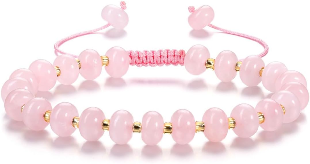 PESOENTH Healing Crystal Gemstone Colorful Beaded Bracelets for Women,Natural Chakra Stone Summer Surfer Beach Boho Bracelet jewelry Gifts for Women Ladies