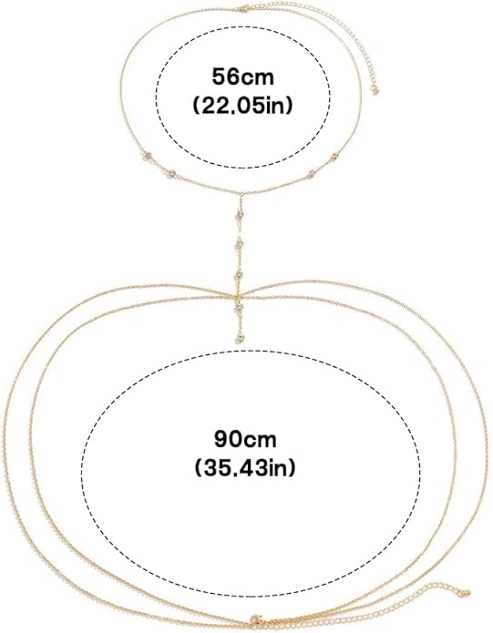 MODRSA Body Chain Belly Chain Silver Gold Waist Chain Body Chain Jewelry for Women Body Jewelry for Women Waist Chains Belly Chains for Women Chain Bra Lingerie