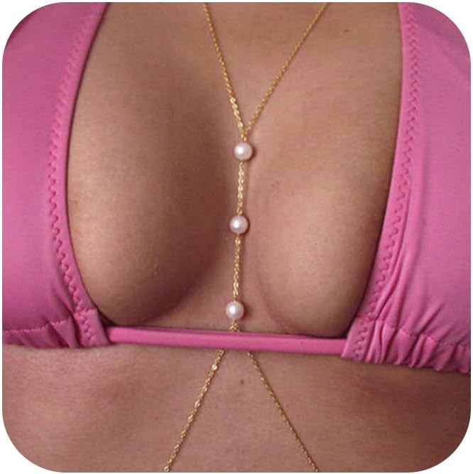 MODRSA Body Chain Belly Chain Silver Gold Waist Chain Body Chain Jewelry for Women Body Jewelry for Women Waist Chains Belly Chains for Women Chain Bra Lingerie