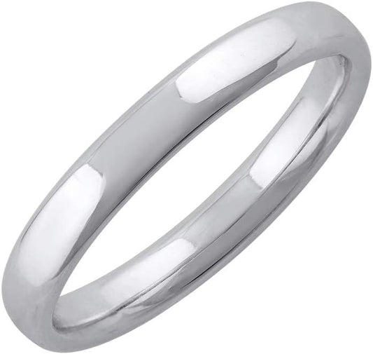 14K Gold 3mm Plain Wedding Band