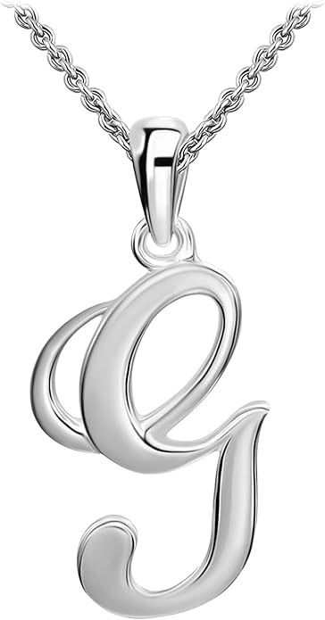 SEA OF ICE Letter Initial Necklace, Alphabet Letter Pendant Necklace, Sterling Silver, Gold, Rose Gold Necklace for Women, Elegant Initial Necklaces, Personalized Custom Women's Necklaces