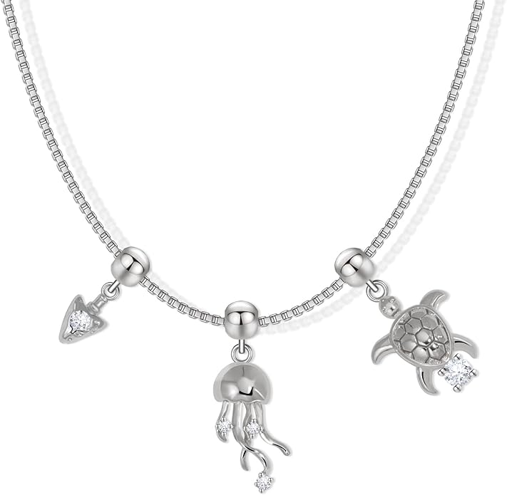 Summer Holiday Necklace,Dainty Chain, Charm Necklace For Women,Cute Cat Charm,Natural Pearls,18k Gold Plated,Choose Your Favorite Charm, Change Easily