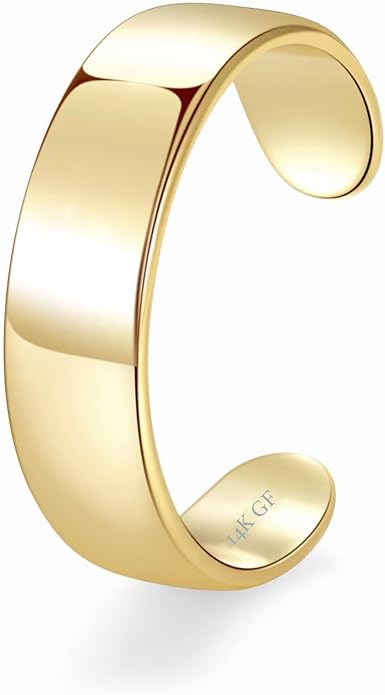 14K Gold Filled Toe Rings for Women Adjustable Toe Ring Band Rings Flower CZ Celtic Knot Comfort-Fit Open Toe Rings Beach Foot Jewelry for Summer