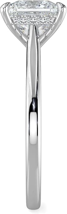 14K and 18K White Yellow and Rose Gold Lab Grown Diamond Solitaire Engagement Ring for Women, 4 Prong Rings for Wedding and Valentine Gift 1 to 2 Carat TW (Color E-F, Clarity VVS-VS)