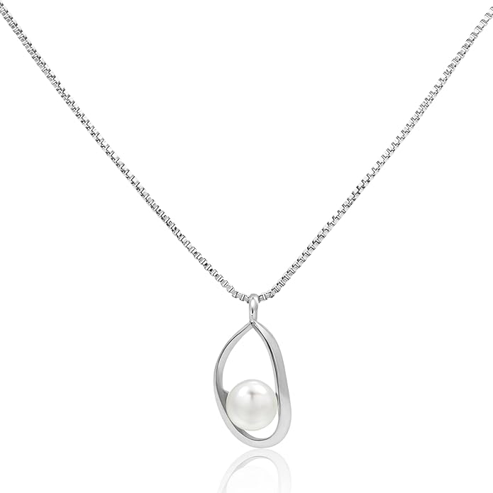 Pearl Necklaces for Women,Charm Choker Necklaces with Natural Freshwater Cultured Pearls,Dainty Pendants Necklaces Daily Wear or Fashion Gift for Women